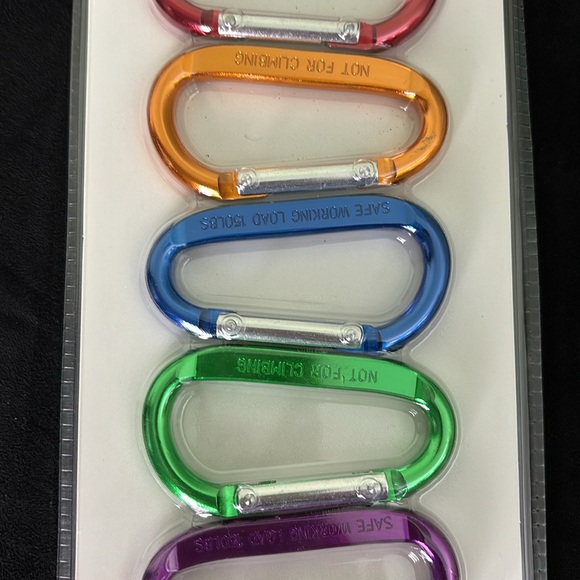 NEW 3” Blue Hawk Carabiner medium duty 150 lb working load Spring Links 5 count - Picture 6 of 6